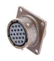 kpt02e14-19s ITT Cannon, KPT, Copper Alloy 19 Way Box Mount MIL Spec Circular Connector Receptacle, Socket Contacts,Shell Size 14,