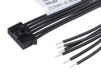 2240901062 Molex 6 Way Female Crimped Terminal to 6 Way Male Pigtail Wire to Board Cable Assembly, 150mm