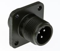 ms3102a-10sl-3p Amphenol Industrial, MS3102A, Copper Alloy 3 Way Box Mount MIL Spec Circular Connector Receptacle, Pin Contacts,Shell