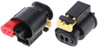 284556-1 TE Connectivity, Sensor Flat Contact System Automotive Connector Socket Black 2 Way