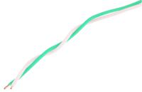 spe191370 Decelect 2 Core Telephone Cable, 1/0.5 mm, Green/White Sheath, 100m