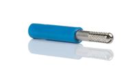 240163-23 Staubli Blue, Male to Female Test Connector Adapter With Brass contacts and Nickel Plated - Socket Size: 4mm