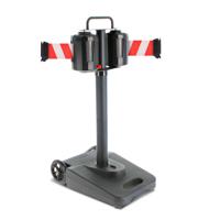 smart1510rb2 Viso Black Polypropylene, Steel Retractable Barrier, 15m, Red/White Tape