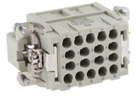 09320183001 HARTING Heavy Duty Power Connector Insert, 16A, Male, Han EE Series, 18 Contacts