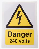 917-5409 RS PRO Self-Adhesive Electrical Hazard Warning Sign (English)