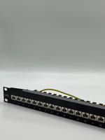j02023s0050 Telegartner Telegartner Data Series Cat6a 24 Port RJ11, RJ12, RJ45 RJ Patch Panel Shielded 1U Black