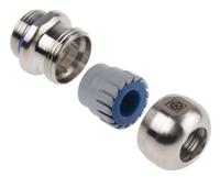 53806751 Lapp SKINTOP Series Metallic Stainless Steel Cable Gland, M20 Thread, 6mm min., 10mm max., IP69K