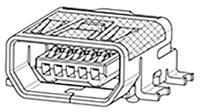 67803-8020 Molex Right Angle, SMT, Socket Type Mini 2.0 USB Connector