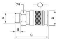 176-1935 RS PRO Nickel Plated Brass Female Quick Air Coupling, G 1/2 Male Threaded