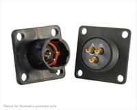 uts08e3p Souriau Sunbank by Eaton Circular Connector, 3 Contacts, Flange, Standard Connector, Plug, Male, IP68, IP69K, UTS Series