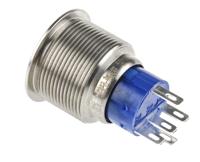 175-9319 RS PRO Illuminated Push Button Switch, Panel Mount, 22.2mm Cutout, SPDT, Red LED, 250V ac, IP67