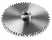 878-7926 RS PRO Steel 60 Teeth Spur Gear, 1 Module, 6mm Bore Diam, 60mm Pitch Diam, 14mm Hub Diam