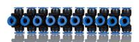 916-0899 RS PRO Tee Tube-to-Tube Adaptor Push In 4 mm, Push In 4 mm to Push In 4 mm, Tube-to-Tube Connection Style