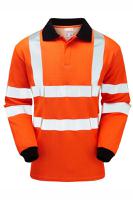 prarc21-2xl PULSAR Pulsar Orange Men Hi Vis Polo Shirt, 43 → 46in