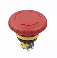 xa1e-bv4u02r Idec XA Series Twist Release Emergency Stop Push Button, Panel Mount, 16mm Cutout, 2NC, IP40, IP65