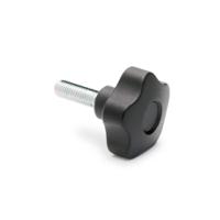 70032-c9 Elesa 70032-C9 Black Polypropylene Based Technopolymer Knob, M12 x 30, Threaded Stud