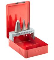 221-557 RS PRO 3-Piece Cone Cutter Set for Metal, 30mm Max, 3mm Min, HSS Bits