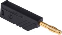 934100700 Hirschmann Test & Measurement Black Male Banana Plug, 4 mm Connector, Screw Termination, 24A, 30 V ac, 60V dc, Gold