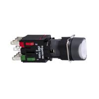 xb6aw1b5b Schneider Electric Harmony Series Illuminated Push Button, Slow Brake, Panel Mount, 16mm Cutout, SPDT, 250V, IP65
