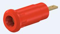 659099-22 Staubli Red Female Banana Socket, 2mm Connector, Press Fit Termination, 10A, 600V, Gold Plating