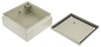 122-125 RS PRO Grey Steel Junction Box, IP66, 200 x 200 x 80mm