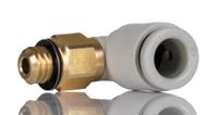 kq2l06-m6a SMC KQ2 Series Elbow Threaded Adaptor, M6 Male to Push In 6 mm, Threaded-to-Tube Connection Style