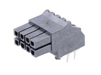 447640801 Molex 44764 Series Right Angle Through Hole Receptacle, 8 Contact(s), 3 mm Pitch, 2 Row, Shrouded