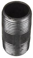 257-7928 RS PRO Black Malleable Iron Fitting Barrel Nipple, Male BSPT 1in to Male BSPT 1in