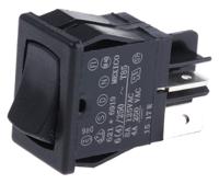621-1691900nxrs Carlingswitch SPST, On-Off Rocker Switch Panel Mount