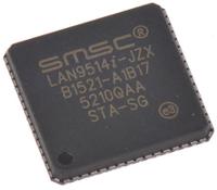 lan9514i-jzx Microchip LAN9514I-JZX, Ethernet Controller, 1.5Mbps, 3.3 V, 64-Pin QFN