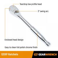 80550p GearWrench 56-Piece Imperial, Metric 3/8 in Deep Socket/Standard Socket Set with Ratchet, 6 point
