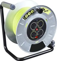 889-2501 RS PRO 40m 4 Socket Type G - British Cable Reel Open Reel, 240 V