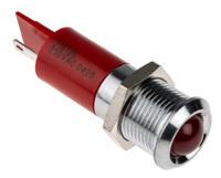 210-125 RS PRO Red Panel Mount Indicator, 230V ac, 14mm Mounting Hole Size, IP67