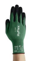 11842080 Ansell HyFlex 11-842 Green Nylon Work Gloves, Size 8, Nitrile Foam Coating