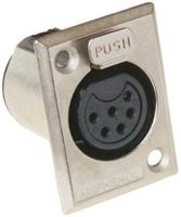 ac6afpz Amphenol PCD US Panel Mount XLR Connector, Female, 6 Way, Silver Plating