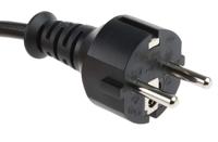615-1176 RS PRO IEC C13 x 2 Socket to CEE 7/7 Plug Power Cord, 2.4m