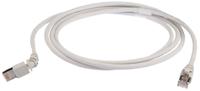 1248280020 Weidmuller, 2m Cat6, Grey RJ45 to Male RJ45 Male, S/FTP Shielded, Terminated LSZH Sheath