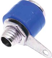 208-0295 RS PRO Blue Female Banana Socket, 4 mm Connector, Solder Termination, 19A, 30V, Nickel Plating