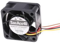 9ga0412p6g001 Sanyo Denki San Ace 9GA Series Axial Fan, 12 V dc, DC Operation, 25m³/h, 2.76W, 230mA Max, 40 x 40 x 20mm
