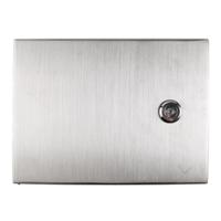842-8412 RS PRO 304 Stainless Steel Wall Box, IP66, 240 mm x 180 mm x 150mm