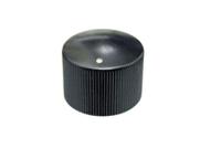 100-105 RS PRO 18mm Black Potentiometer Knob for 6.4mm Shaft Splined
