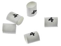 trsa-1019c14 TE Connectivity Heat Shrink Cable Markers, White, Pre-printed "4", 1 → 3mm Cable, TRSA-1019/C/1/4