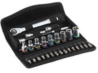 05004021001 Wera 28-Piece Imperial 1/4 in Standard Socket/Bit Set with Ratchet, 6 point; Hex Bit; Phillips Bit; Pozidriv Bit; Torx