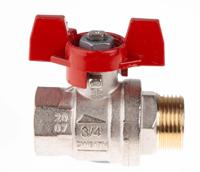 733-5227 RS PRO Brass Full Bore, 2 Way, Ball Valve, Threaded, BSPP 3/4in, 40 → 30bar Operating Pressure
