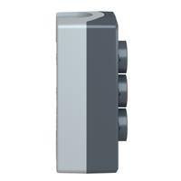 xald339 Schneider Electric Spring Return Push Button Control Station - 1 NC+2NC, Polycarbonate, 3 Cutouts, Green, Red, I/O/II,