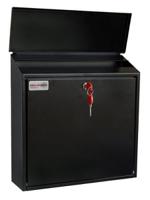 bspb-top365-rk Black Mailbox, 370 mm x 365mm x 110 mm