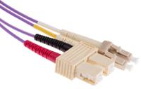536-6771 RS PRO LC to SC Duplex Multi Mode OM3 Fibre Optic Cable, 50/125μm, Purple, 1m