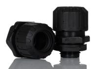 pf16m16abl Adaptaflex Straight, Conduit Fitting, 16mm Nominal Size, M16, Nylon 66, Black IP67 rating