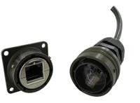 rjf21znscc Amphenol Socapex Female Ethernet Connector, Flange Mount, Cat5e