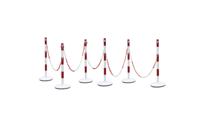 174-5952 RS PRO Red & White Steel Barrier Post, 15m, Red, White Tape